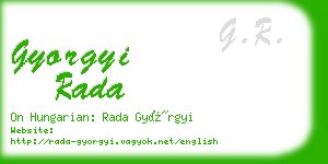 gyorgyi rada business card